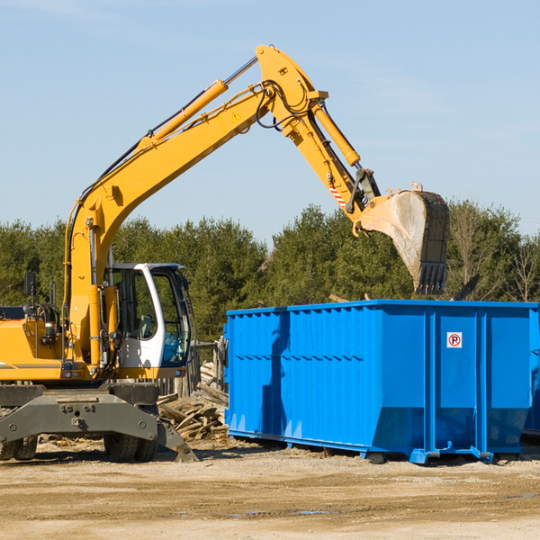 what size residential dumpster rentals are available in New Goshen